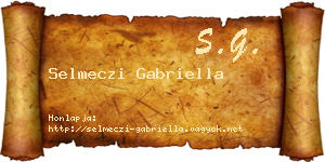 Selmeczi Gabriella névjegykártya
