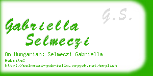 gabriella selmeczi business card